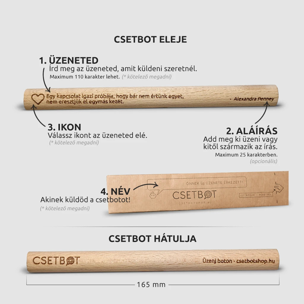 EGYEDI CSETBOT - saját szöveggel